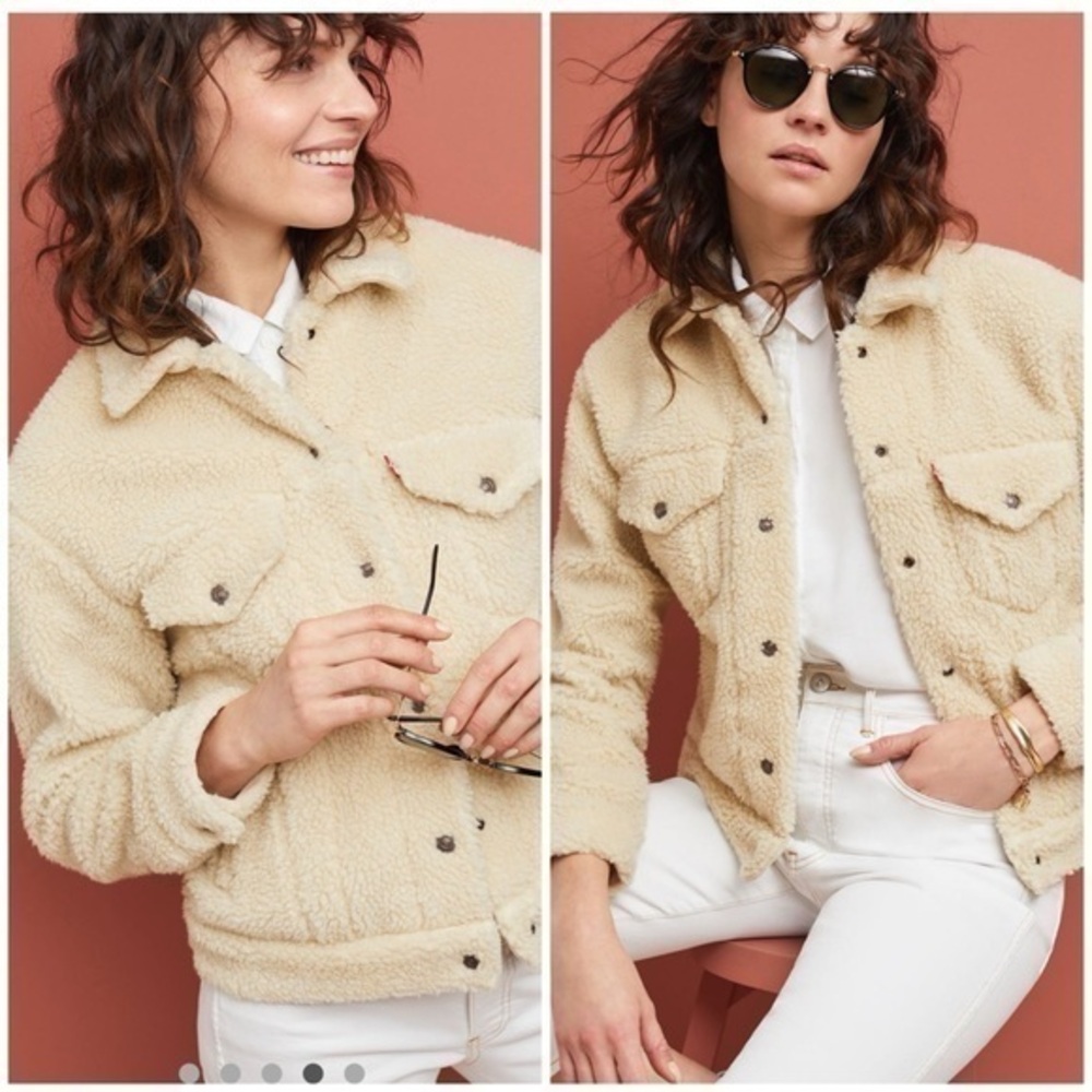 Anthropologie Sherpa Levi’s jacket